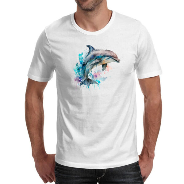 Camiseta Unissex Golphinho aquarela 01 - Imagem 2