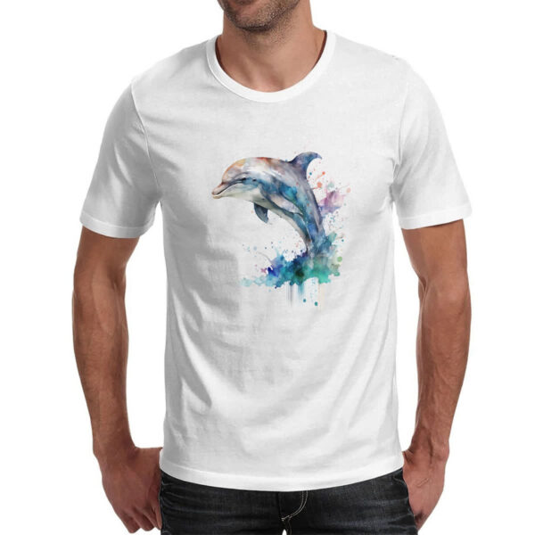 Camiseta Unissex Golphinho aquarela 03 - Imagem 2