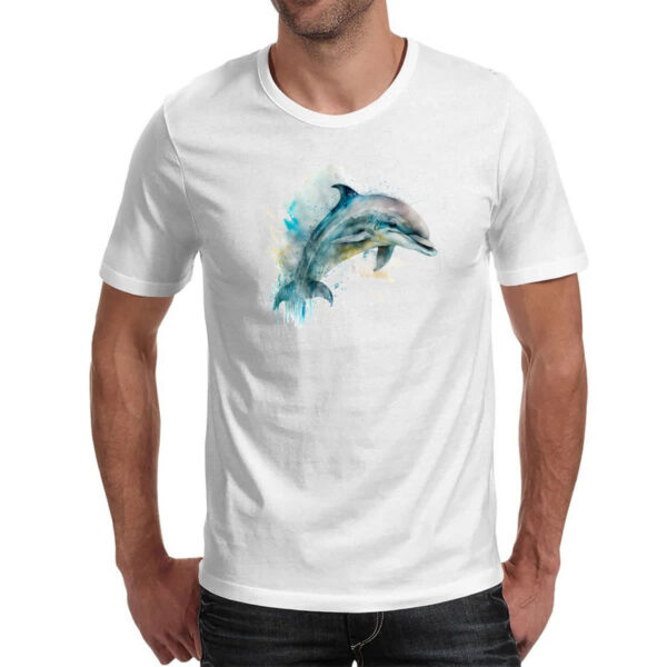 Camiseta Unissex Golphinho aquarela 04 - Imagem 2