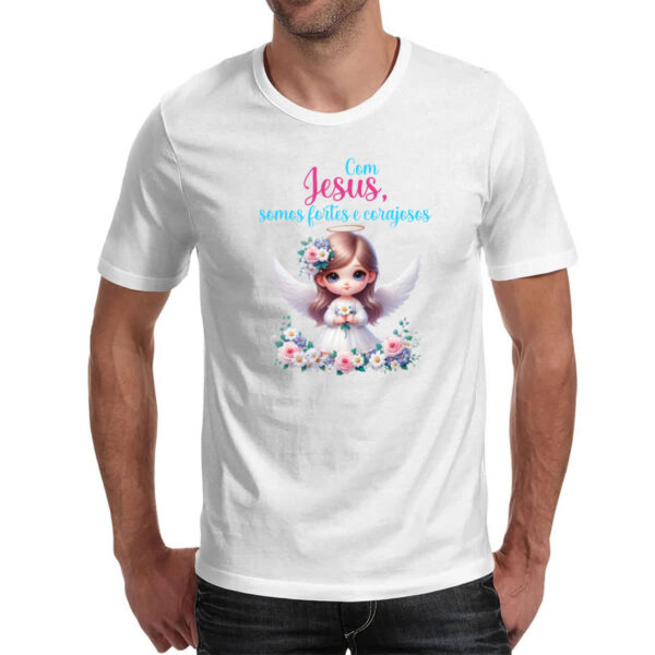 Camiseta Unissex Anjo com Jesus - Imagem 2