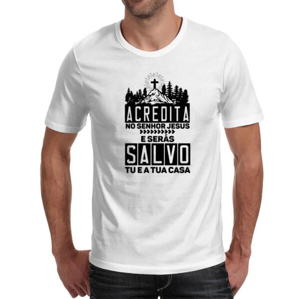 Camiseta Unissex Gospel Atos 16.31 - Imagem 2