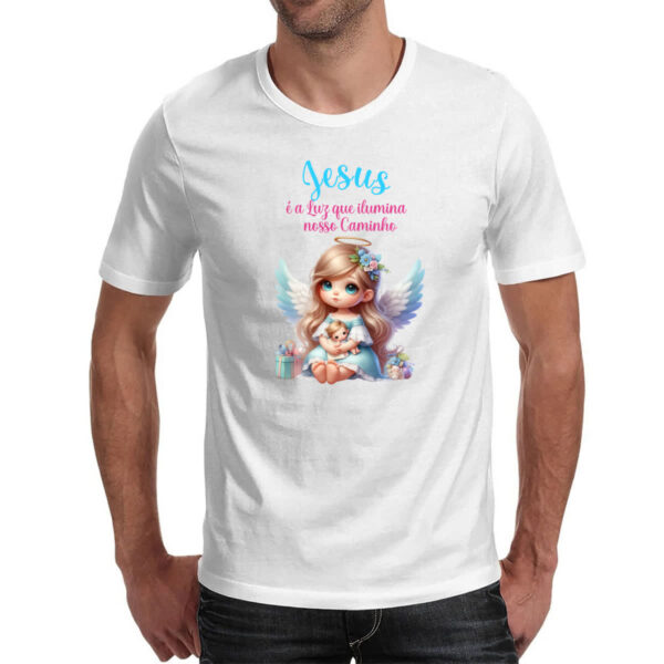 Camiseta Unissex Anjo luz iluminando - Imagem 2