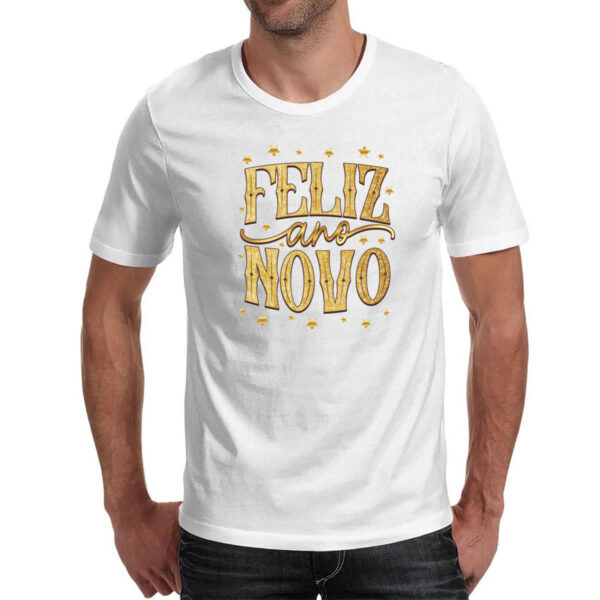 Camiseta Unissex Ano Novo Feliz Estrelas - Imagem 2