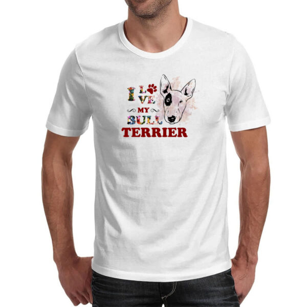 Camiseta Unissex I love my Bull Terrier - Imagem 2