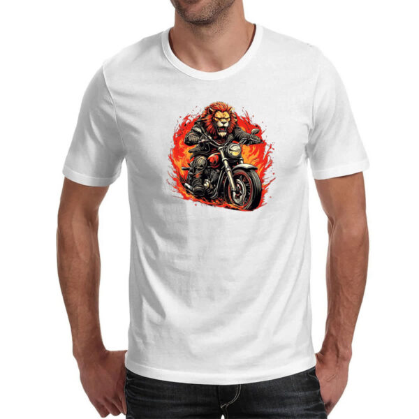 Camiseta Unissex Leao Motoqueiro Radical - Imagem 2