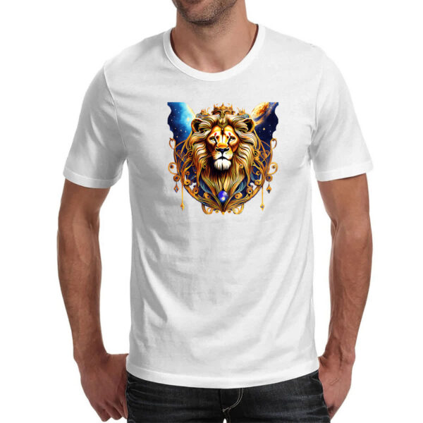 Camiseta Unissex Leao de juda coroado no universo - Imagem 2