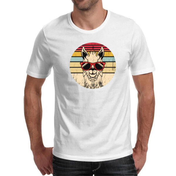 Camiseta Unissex Lhama ray ban sunset - Imagem 2