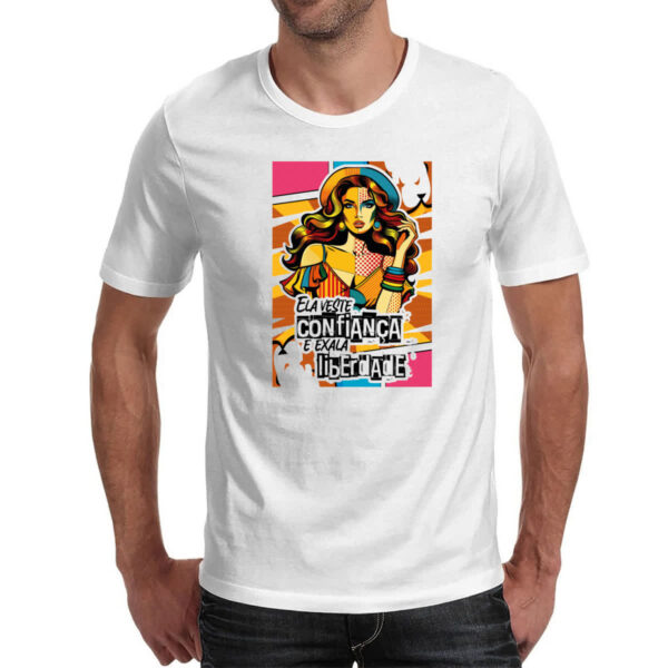 Camiseta Unissex Mulher exala liberdade - Imagem 2
