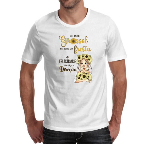 Camiseta Unissex Mulher feita girassol felicidade - Imagem 2
