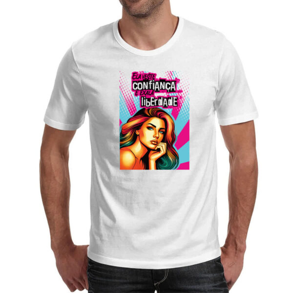 Camiseta Unissex Mulher veste confianca - Imagem 2