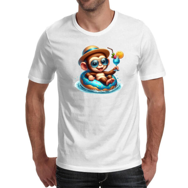 Camiseta Unissex Macaco na boia - Imagem 2