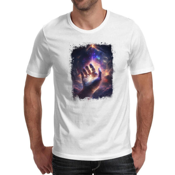 Camiseta Unissex Mao de Deus criando o universo - Imagem 2
