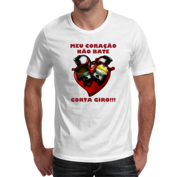 Camiseta Unissex Meu coracao nao bate Corta giro - Imagem 2