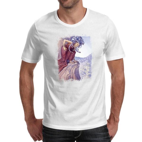 Camiseta Unissex Mitologia Grega Meduza a Lapis - Imagem 2