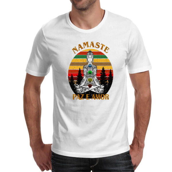 Camiseta Unissex Namaste Paz e Amor - Imagem 2