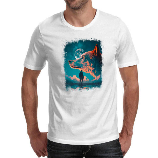 Camiseta Unissex Nuvens em forma de lobo - Imagem 2