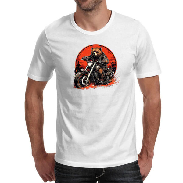 Camiseta Unissex Urso Pardo Motoqueiro Radical - Imagem 2