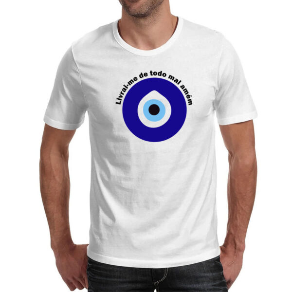 Camiseta Unissex Olho grego livrai-me do mal - Imagem 2
