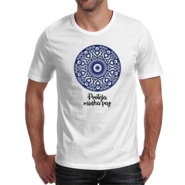 Camiseta Unissex Olho grego proteja minha paz - Imagem 2