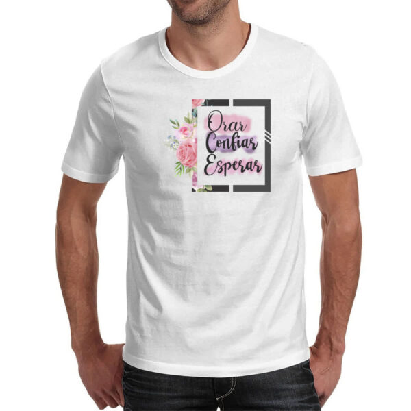 Camiseta Unissex Orar Confiar Esperar - Imagem 2