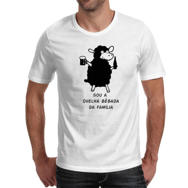 Camiseta Unissex Ovelha Bebada da Familia - Imagem 2