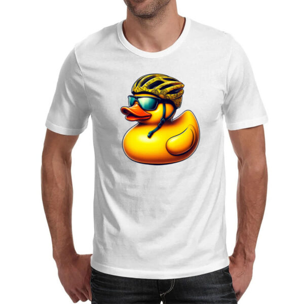 Camiseta Unissex Patinho de borracha Ciclista - Imagem 2