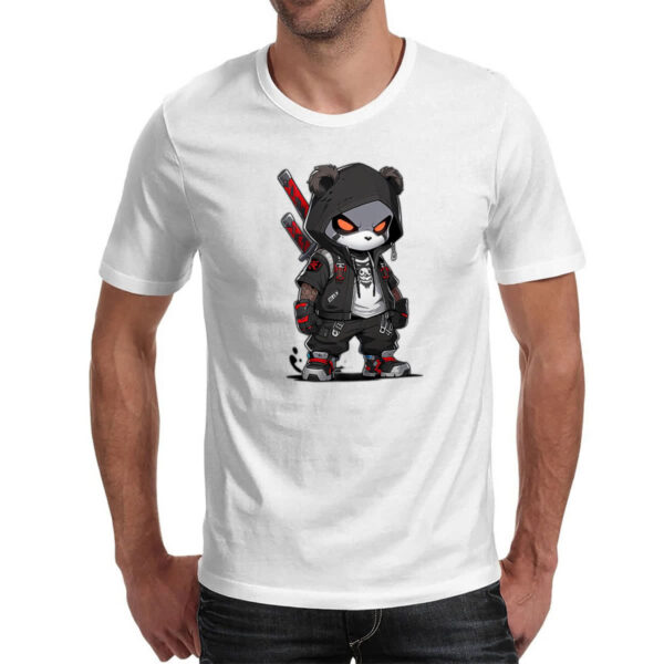 Camiseta Unissex Panda chibi ninja - Imagem 2