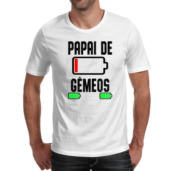 Camiseta Unissex Papai de gemeos - Imagem 2