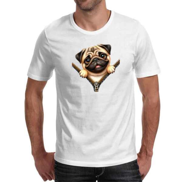 Camiseta Unissex Pug no Ziper - Imagem 2