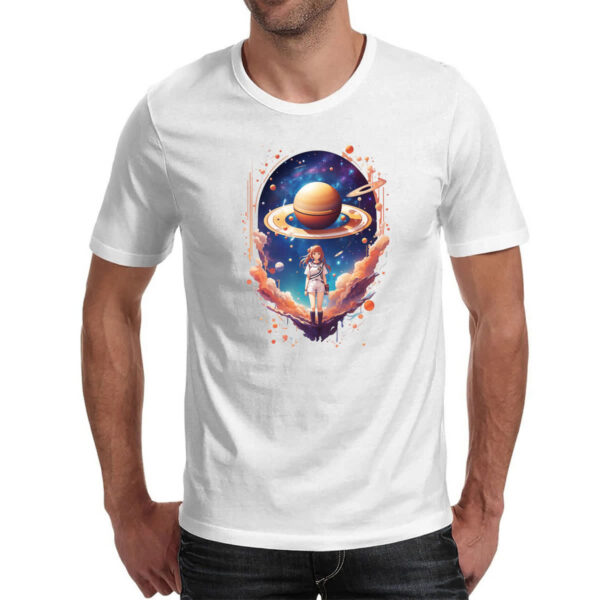 Camiseta Unissex Planeta Satuno Menina Anime - Imagem 2