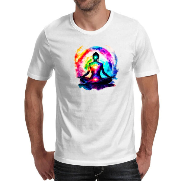 Camiseta Unissex Posicao Lotus Chakra - Imagem 2