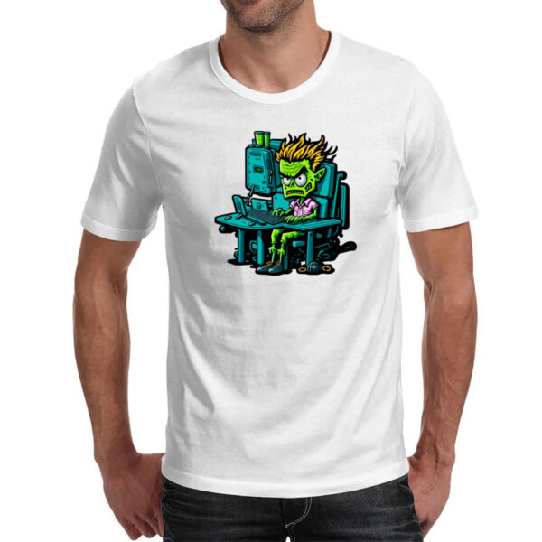 Camiseta Unissex Programador Escravo Zumbi - Imagem 2