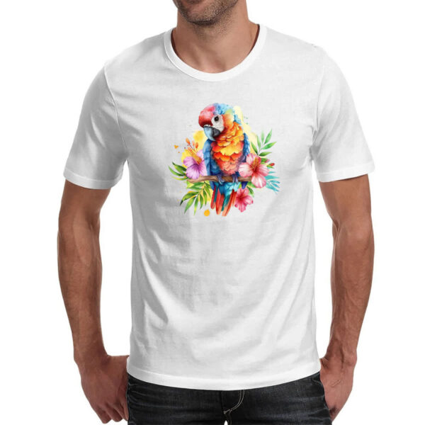 Camiseta Unissex Arara na flor - Imagem 2