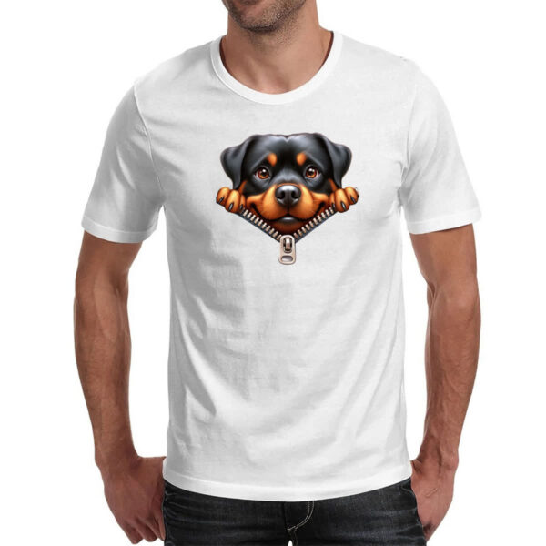 Camiseta Unissex Rottweiler no Ziper - Imagem 2