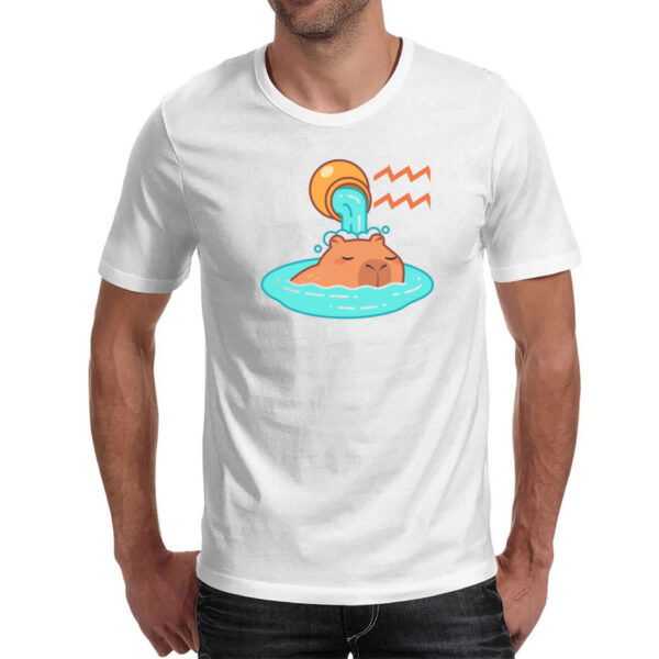 Camiseta Unissex Signo Capivara Aquario - Imagem 2
