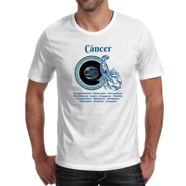 Camiseta Unissex Signo de Cancer adjetivos - Imagem 2
