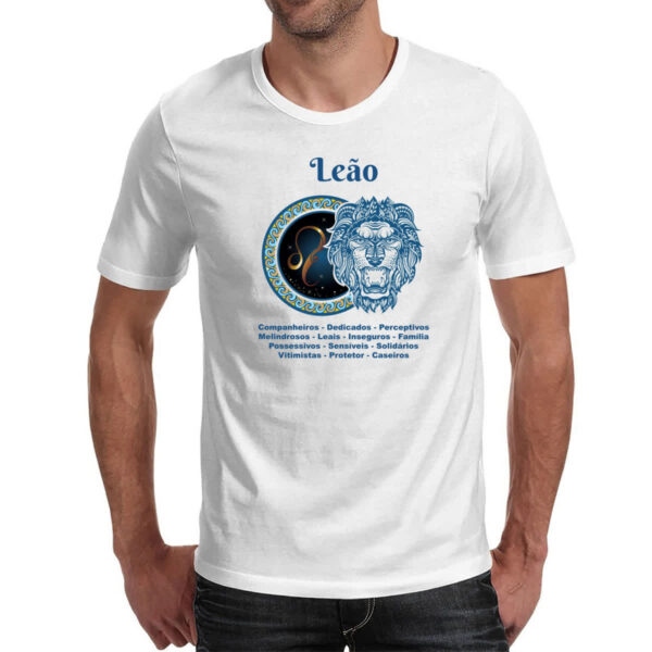 Camiseta Unissex Signo de Leao adjetivos - Imagem 2