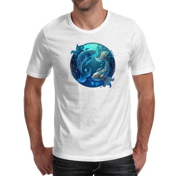 Camiseta Unissex Signo de Peixes placa de luxo - Imagem 2