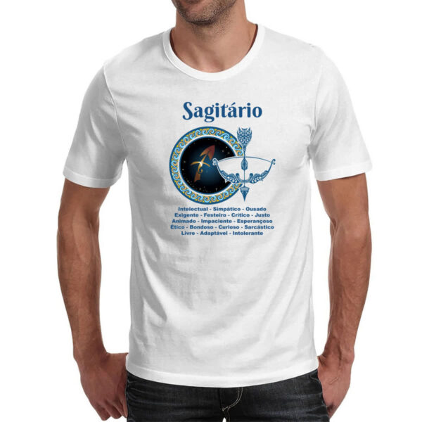 Camiseta Unissex Signo de Sagitario adjetivos - Imagem 2