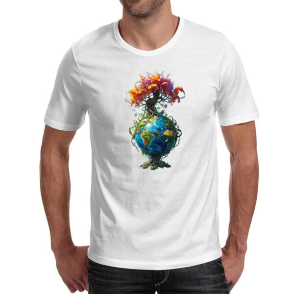 Camiseta Unissex Arvore da vida planeta Terra - Imagem 2