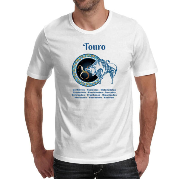 Camiseta Unissex Signo de Touro adjetivos - Imagem 2