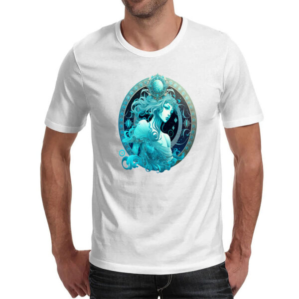 Camiseta Unissex Signo de aquario logo de luxo - Imagem 2