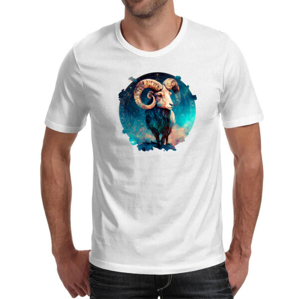 Camiseta Unissex Signo de aries logo de luxo - Imagem 2