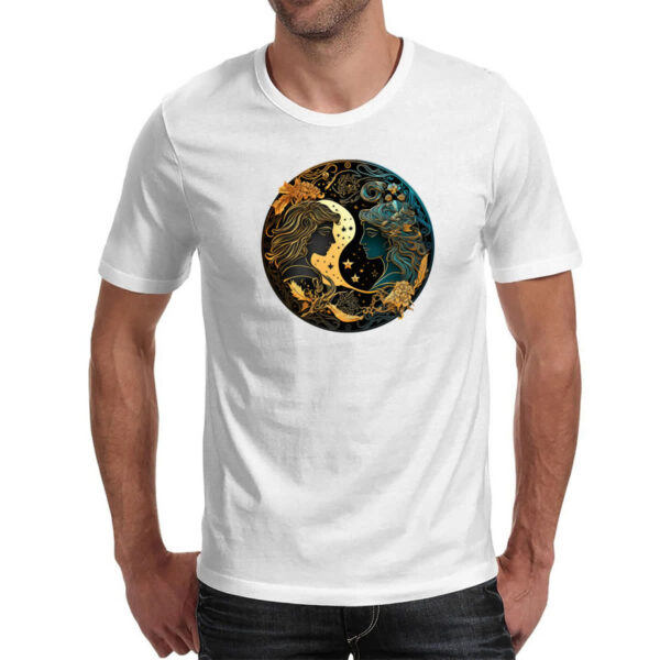 Camiseta Unissex Signo de gemeos logo de luxo - Imagem 2