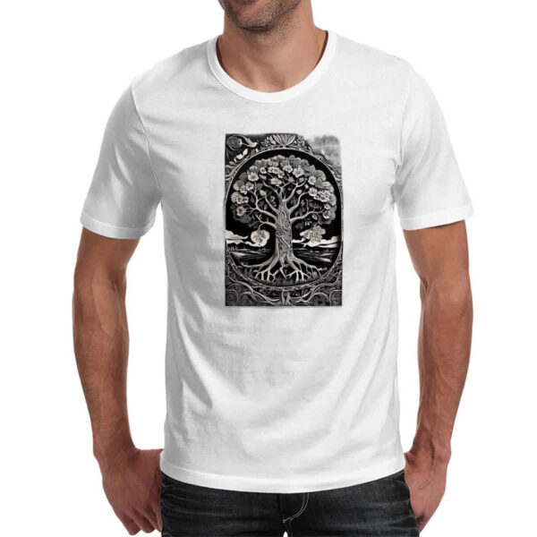Camiseta Unissex Arvore da vida simbologia viking - Imagem 2