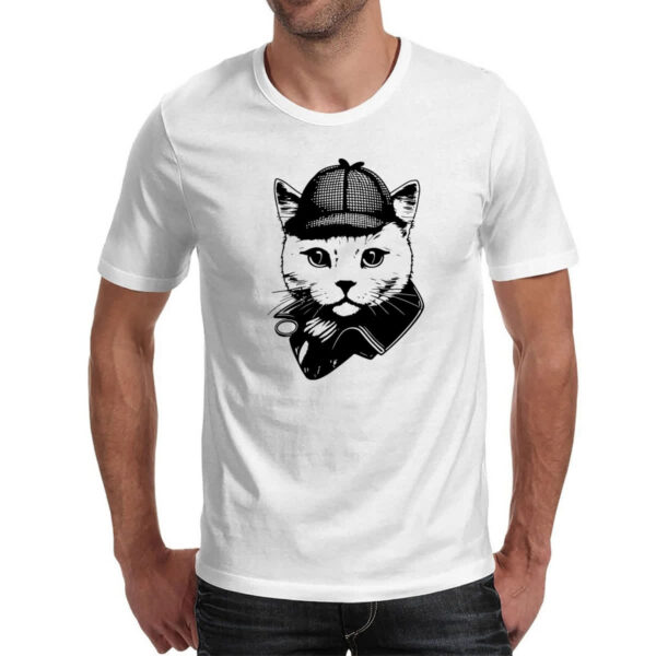 Camiseta Unissex Sherlock Gato - Imagem 2