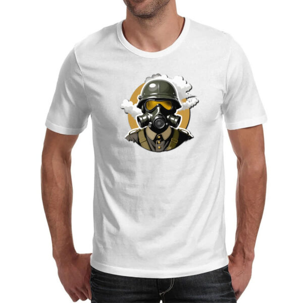 Camiseta Unissex Soldado alemao mascara de gas - Imagem 2