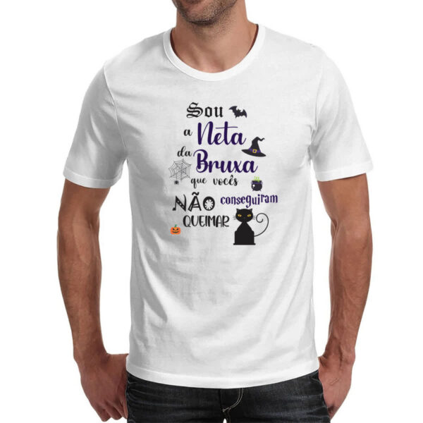 Camiseta Unissex Sou a neta da Bruxa que voces nao conseguiram queimar - Imagem 2