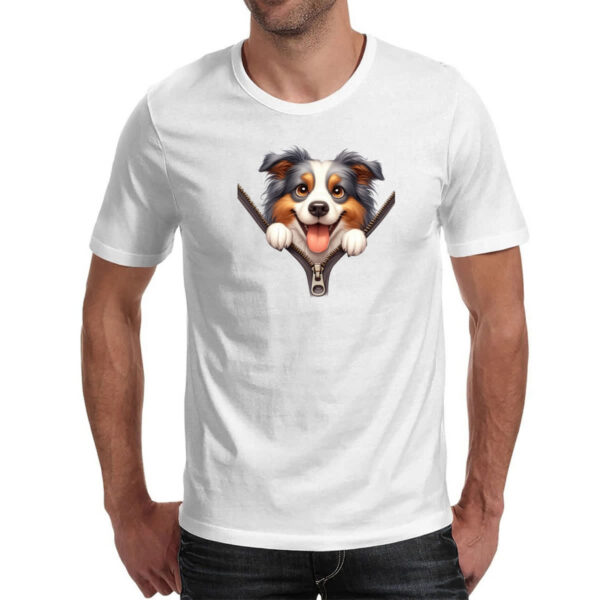 Camiseta Unissex Australian shepherd no Ziper - Imagem 2
