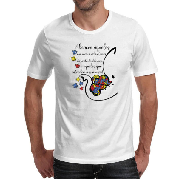 Camiseta Unissex Autismo Abencoe janela da diferenca - Imagem 2